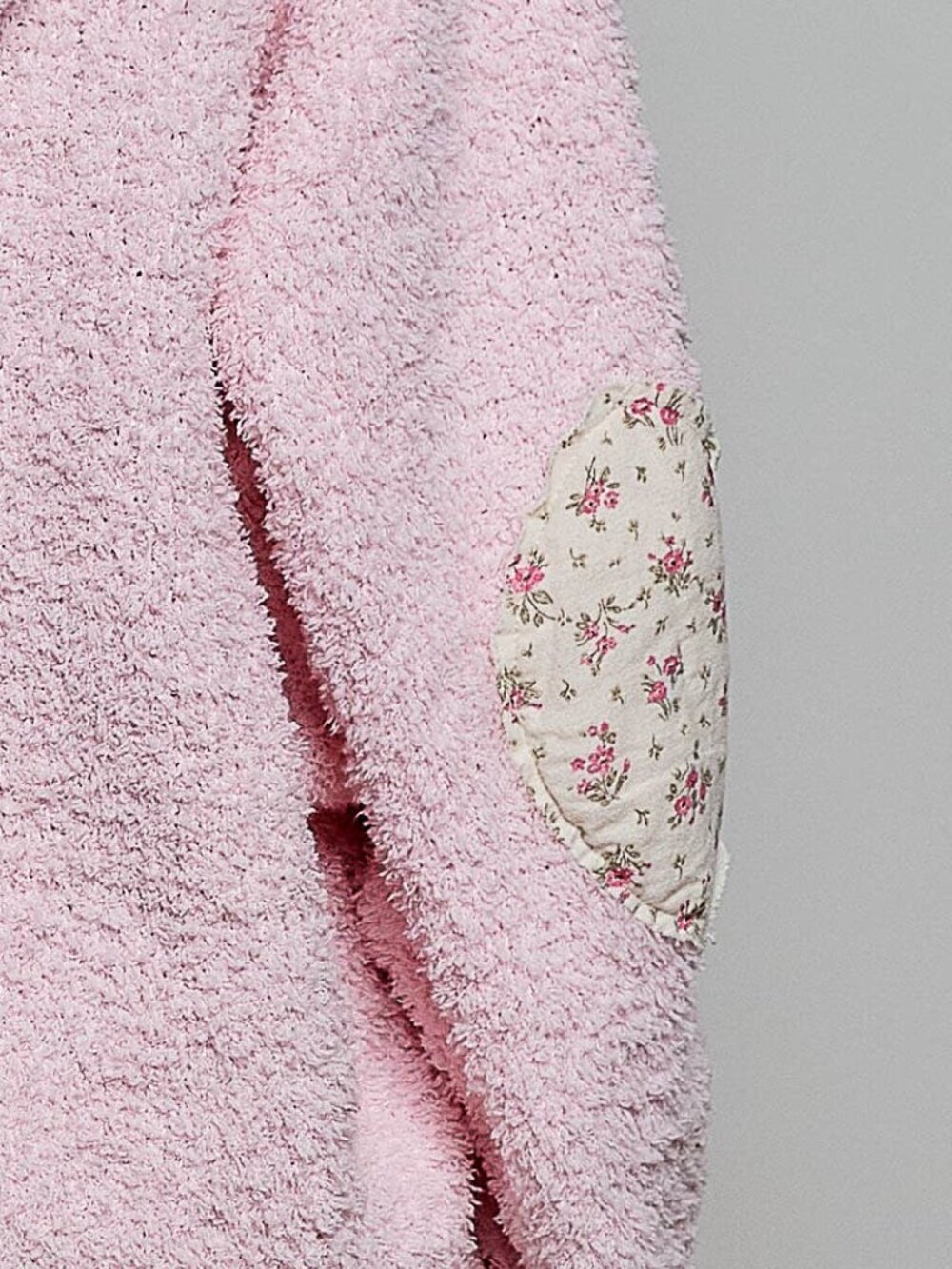 POL NWT Floral Printed Cozy Pink Berber Sweater Hoodie Zip-Up Jacket - Picture 4 of 7